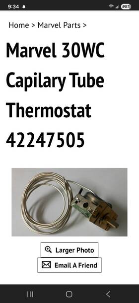 42247505 Marvel Wine Cooler Thermistor