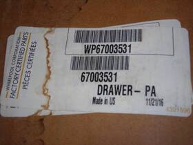 67003531 Maytag New Oem Refrigerator Drawer Part #