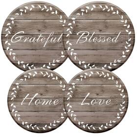Rqg-0521-2 Mearafois Stylish Burner Covers Set Of 4 For Range Accessories Gratitudes Wood Board M