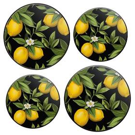 Zbrqg-0407-08 Mearafois Electric Stove Top Covers Set Of 4 For Range Accessories Lemons And Leaves O