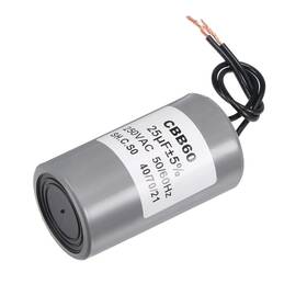 Mea210513ee0026 Meccanixity Cbb60 Run Capacitor 25uf 250v Ac 2 Wires 50/60hz Cylinder Motor