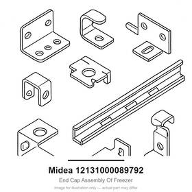 12131000089792 Midea End Cap Assembly Of Freezer 12131000089792 Midea End Cap Assembly Of Freezer