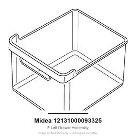 12131000093325 Midea F Left Drawer Assembly 12131000093325 Midea F Left Drawer Assembly