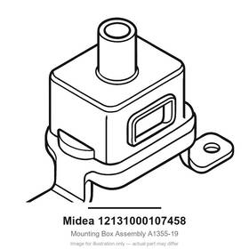 12131000107458 Midea Mounting Box Assembly A1355-19 12131000107458 Midea Mounting Box Assembly A1355-19