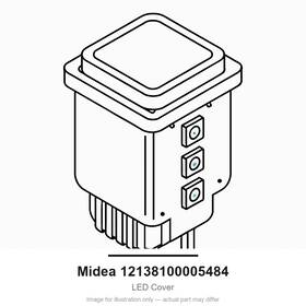 Midea 12138100005484 Led Cover For Usfc70ds12dsh Usfc70ds12dshc0401e