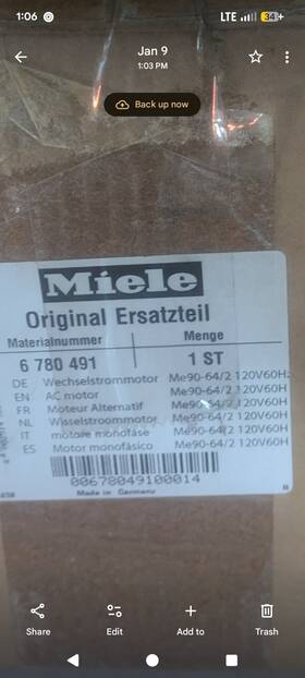 6780491 Miele Ac Motor #