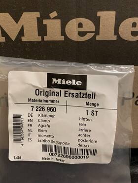 7226960 Miele Fridge Clamp Rear