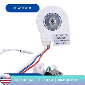 W11452196 Moe-tech High Quality For Whirlpool Refrigerator Evaporator Fan Motor