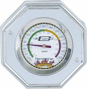 2477s  Mr. Gasket Plastic Domestic Thermocap Radiator Caps 24 Psi Silver