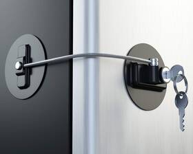 Muin 688209844115 Highly Secured Refrigerator Lock With Key Inch Mini Door Loc