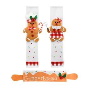 Nu25036 Nuvagiki Christmas Refrigerator Handle Covers Decor 3 Pack Gingerbread Hand Nu25036 Nuvagiki Christmas Refrigerator Handle Covers Decor 3 Pack Gingerbread Hand