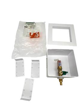 39140 Oatey Metal Ice Maker Outlet Box With Water Hammer Arrestor Valve