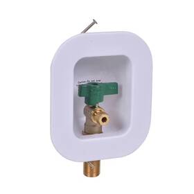 Oatey 711181465952 I2k 1/2 Inch Brass Compatible Copper Sweat Connection Ice Maker Outlet Box With 1