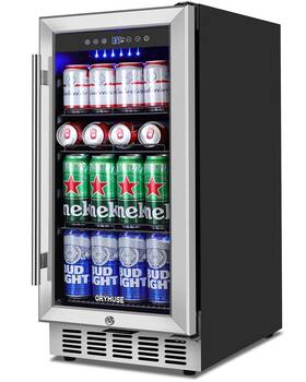 Hxyc100a Orymuse 15ftft Beverage Refrigerator - 126 Can Under Counter Fridge With Lock &
