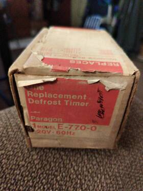 E-770-00 Paragon X114257 D-178 And Other Part #s Defrost Timer New Old Stock