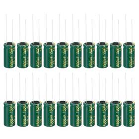 Ptf240319tt000179jp Patikil 16v 1500uf Electrolytic Capacitors 20pcs 10x20mm Aluminum High Green