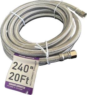 Plumbing Products 445032232211 240 Inch Refrigerator Water Line 20 Ft X 1/4 Female Comp. Connection Premium Stainl