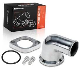 Premiumpartswhosale Apwo062 90 360 Swivel Water Neck/thermostat Housing Compatible With Polished Aluminum