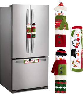 Ptfny 729257853183 3 Piece Set Christmas Snowman Refrigerator Door Handle Covers