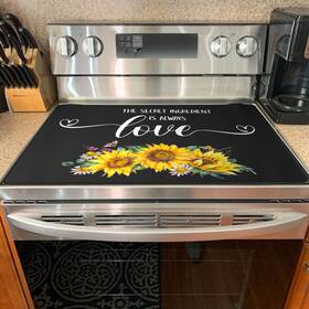 Pugez 300692462385 Large Glass Stove Top Cover Protector - Stovetop Electric Sunflow