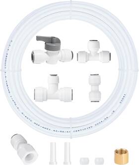 Installation1 Purenat 445033867825 Ice Maker Water Line Kit - Food Grade Refrigerator/fridge Tubing Installation1/