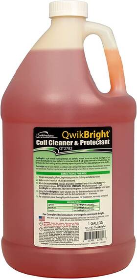 Qwikproducts 711582027827 Qwikbright Coil Cleaner And Protectant Concentrate For Ac Unit Refrigerat