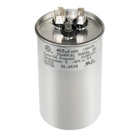 Qyhl455r Qyckfixr Ac Capacitor 45 5 Uf 45/5 Mfd 6% 370v/440vac Cbb65 Dual Run