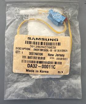 Da32-00011c Samsung New Genuine Oem Refrigerator Temperature Sensor Da32-00011c Samsung New Genuine Oem Refrigerator Temperature Sensor