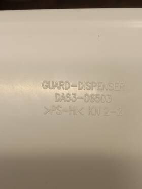 Da63-06503 Samsung Oem Refrigerator Door Guard Dispenser Shelf Rack Bin White