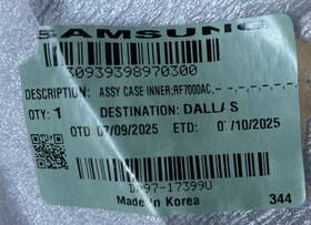 Da97-17399u Samsung Refrigerator Inner Case Assembly
