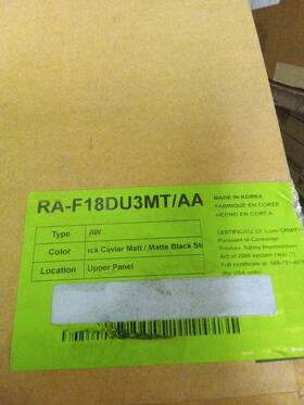 Ra-f18du3mt Samsung Ra-f18du3mt/aa 3-door Bespoke French Door Refrigerator Top Panel - Matte Black Ak-110