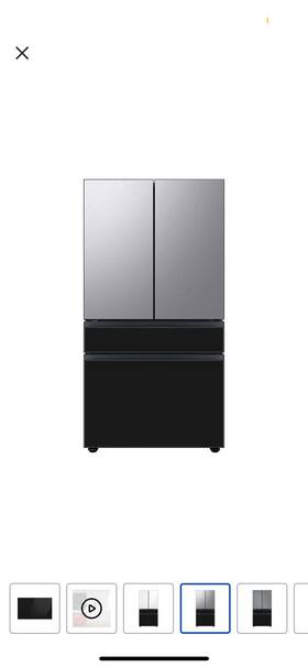 Ra-f36db4mt Samsung Bespoke 4-door French Door Refrigerator Bottom Panel Glam Deep Charcoal