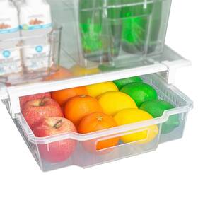 8445498as2 Smart Design Adjustable Pull Out Refrigerator Drawer - Extra Large Set Of 2