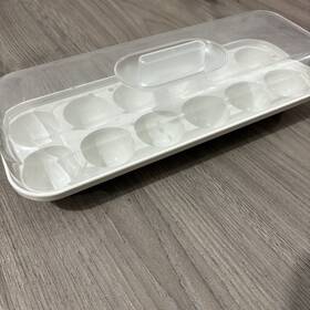 7007506 Sub Zero Sub-zero 12 Egg Container White With Clear Cover Tray Holder 7007506 Sub Zero Sub-zero 12 Egg Container White With Clear Cover Tray Holder