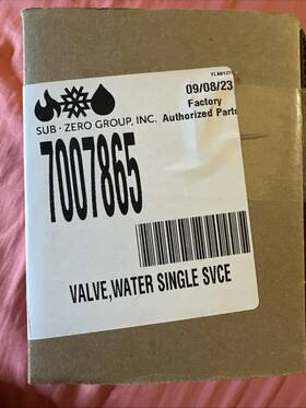 7007865 Sub-zero Single Valve Water Service