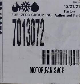 7013072 Sub-zero Subzero 7013072 Sub-zero Subzero