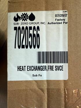 7020566 Sub-zero Heat Exchanger Freezer Svce