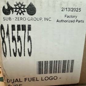815575 Sub-zero Sub Zero Wolf Cove Dual Fuel Logo 815575/genuine Part/brand New