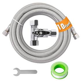 Sungator 744110415100 Refrigerator Water Line Kit 1/4 Inch Comp X Ice Maker Hose 10 Feet St