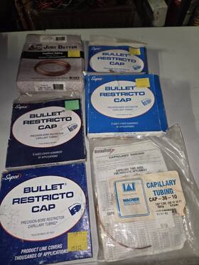 B11-026 Supco Lot Of 6 Copper Capillary Tubing For Refrigeration Etc 040 And Others Bullet