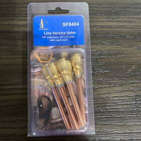 Sf8404 Supco 6 Pack Line Service Valve 1/4 Inch Male Flare X 2 Tube With Cap And Core