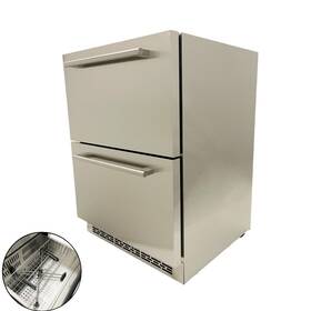 Sumai053152 Techtongda Stainless Steel Freezer 2 Drawer Built-in Refrigerator 140l Cooling Storage 110v