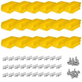 Triton Products 445005355305 Locbin 7-3/8 Inch L X 4-1/8 W 3 H Yellow Polypropylene Hanging Bin And