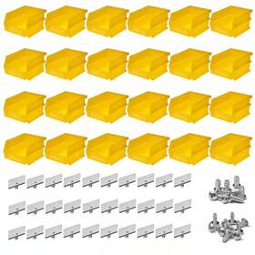 Triton Products 445008427443 Locbin 5-3/8 Inch L X 4-1/8 W 3 H Yellow Polypropylene Hanging Bin And Bi