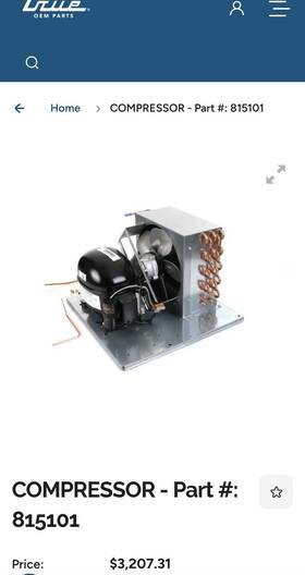 815101 True Brand Oem Replacement Compressor - Part # 815101 True Brand Oem Replacement Compressor - Part #
