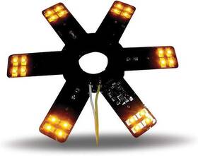 Tled-x1a Trux Accessories 8in Star Amber Led For 15in Donaldson And Vortox Air Breather 24 Diodes
