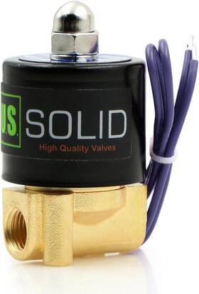 Uss2-00051 U.s. Solid 1/4 Inch Brass Electric Solenoid Valve - 12v Dc Viton 0.25
