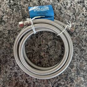 04-90172ss-lf Usd Products Ice Maker 6 Ft Braided Stainless Steel Water Connector 1/4 Inch X Compression