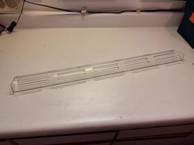 12072801 Viking Refrigerator Light Cover Part # For Vcbb36 With Hardware Used