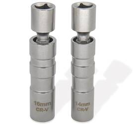 Wenbiao 788383005989 Swivel Spark Plug Socket Removal Tool 14mm And 16mm For 3/8 Inch Driv